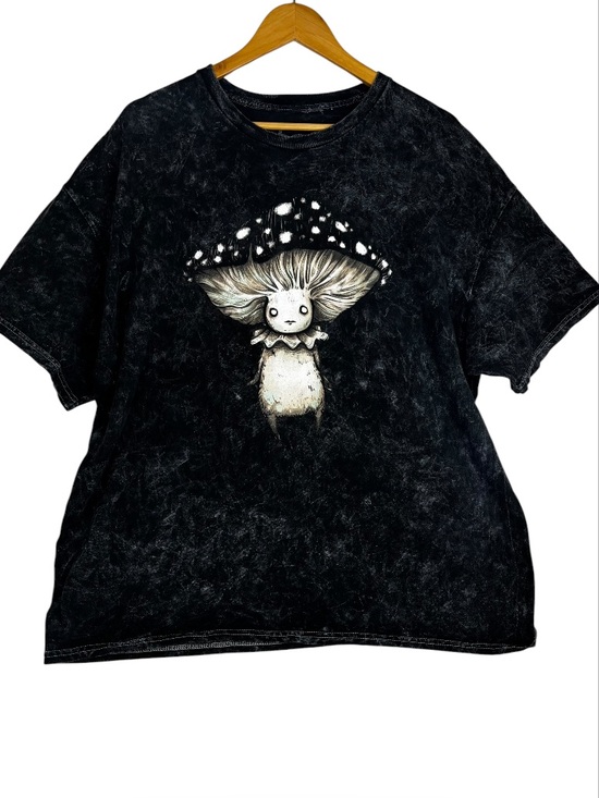 Tops - Stephanie Bayles Dark Wash Guild Of Calamity Guy Mushy Graphic Mushroom Tee 2XL
